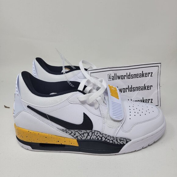Jordan Legacy 312 Low Tour Yellow CD7069-107 Black White Cement sz 8 1 3 Alpha - Picture 2 of 16